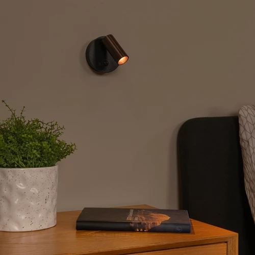 Lucide TONI - Oplaadbare Wandspot / Wandlamp - Accu/Batterij - Ø 8,1 cm - LED Dimb. - CCT - 1x2W 2700K/4000K - Bewegingssensor (uitschakelbaar) - Magnetisch - Grijs ijzer - sfeer 1